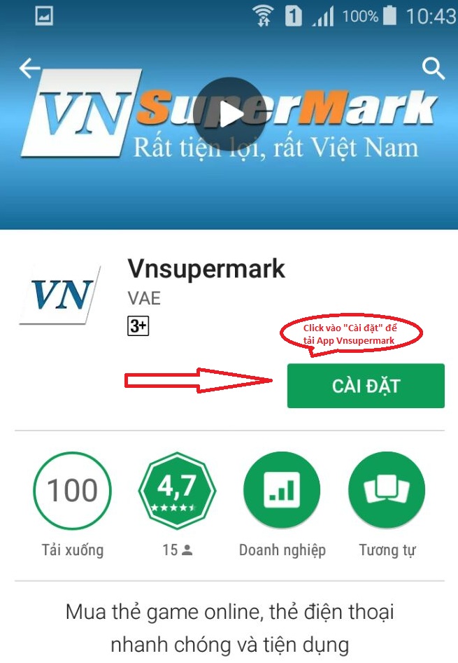 Tải App Vnsupermark - Nhận ưu đãi lớn