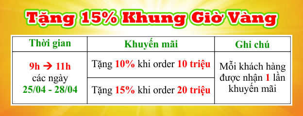 Mua Bit giờ vàng - Nhận ngay 15%