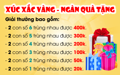 Xúc Xắc Vàng - Ngàn Quà Tặng