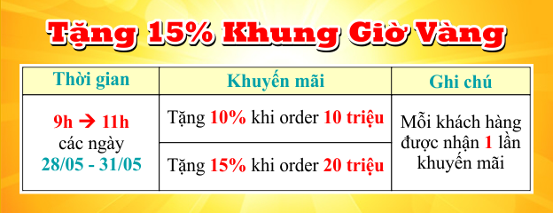 Mua Bit giờ vàng - Nhận ngay 15%