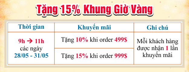 Giá sốc giờ vàng - Nhận ngay ưu đãi