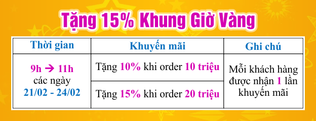 Mua thẻ bit tặng 15% giá trị đơn hàng
