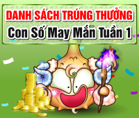 Danh sách Trúng thưởng - Con số may mắn Tuần 1