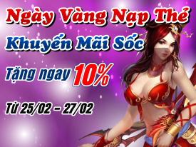 Ngày vàng nạp thẻ - Siêu khuyến mãi