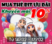 Mua Thẻ Bit Ưu Đãi- Nhận Khuyến Mãi 10%
