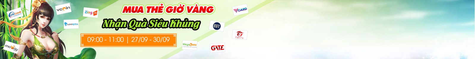 Mua thẻ giờ vàng - Nhận quà siêu khủng