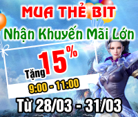 Mua thẻ Bit - Nhận khuyến mãi lớn 15%