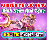 Khuyến mãi giờ vàng - Rinh ngàn quà tặng
