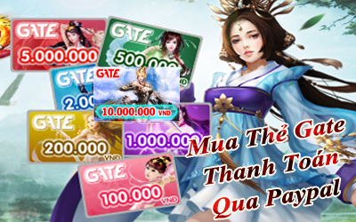 Mua thẻ Gate bằng Paypal