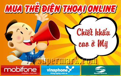 Mua thẻ điện thoại ở Mỹ dễ dàng - Vnsupermark.com