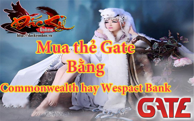 Mua thẻ Gate ưu đãi bằng Commonwealth khi ở Úc