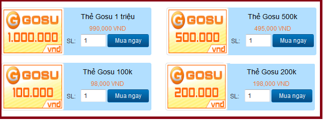 Thẻ Gosu là gì? Cách nạp thẻ Gosu nhanh chóng