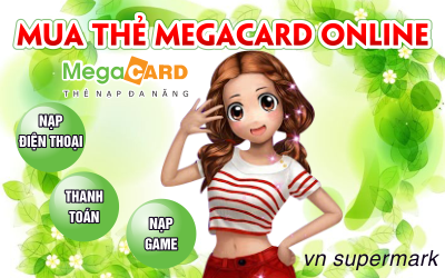 Dịch vụ mua thẻ megacard online được giảm giá ngay trên thẻ