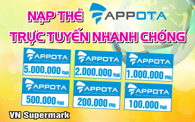 Mua thẻ appota online chiết khấu cao thanh toán bằng Visa